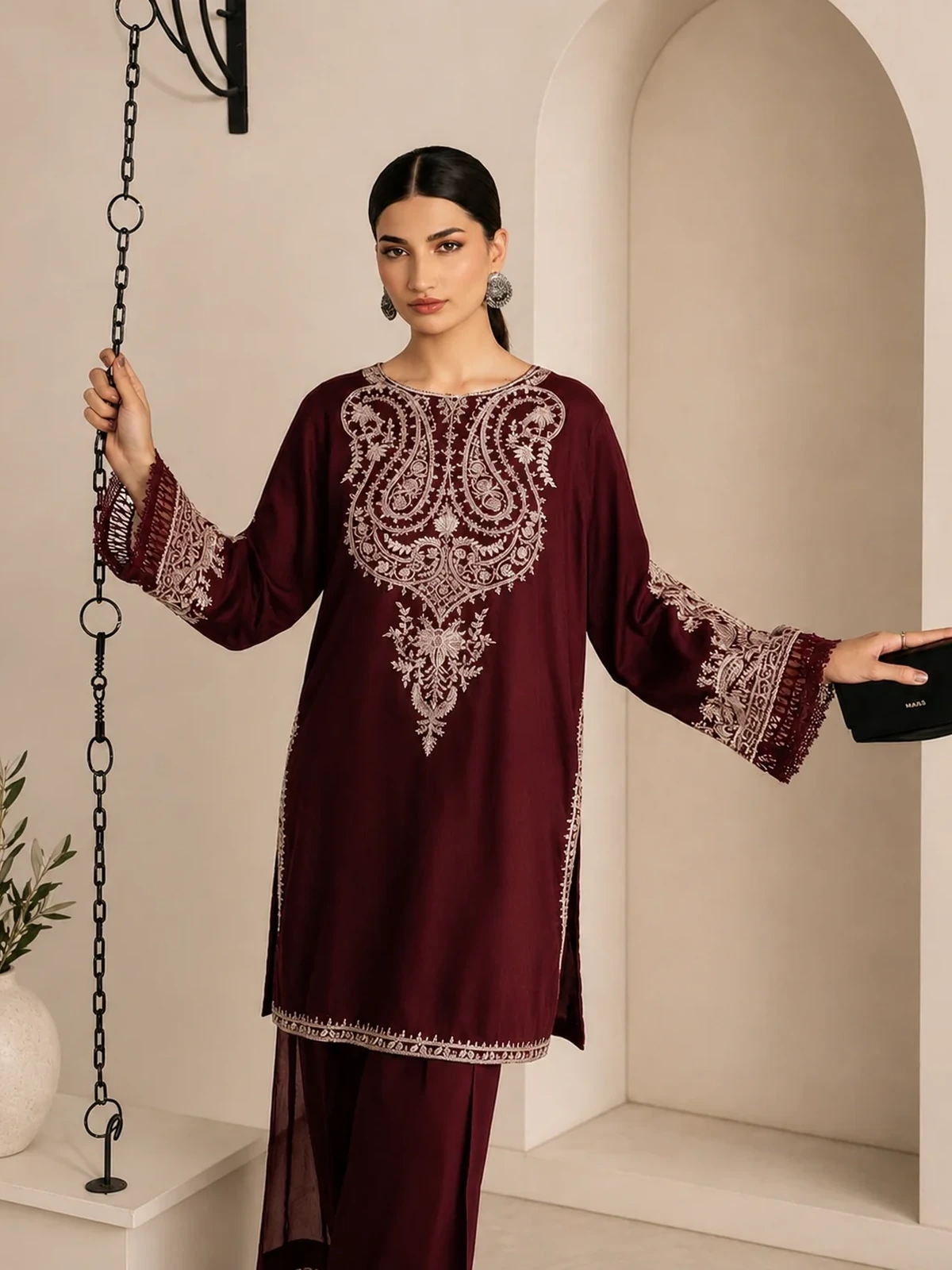 Premium Quality Lawn 2 Piece Embroidered Dress