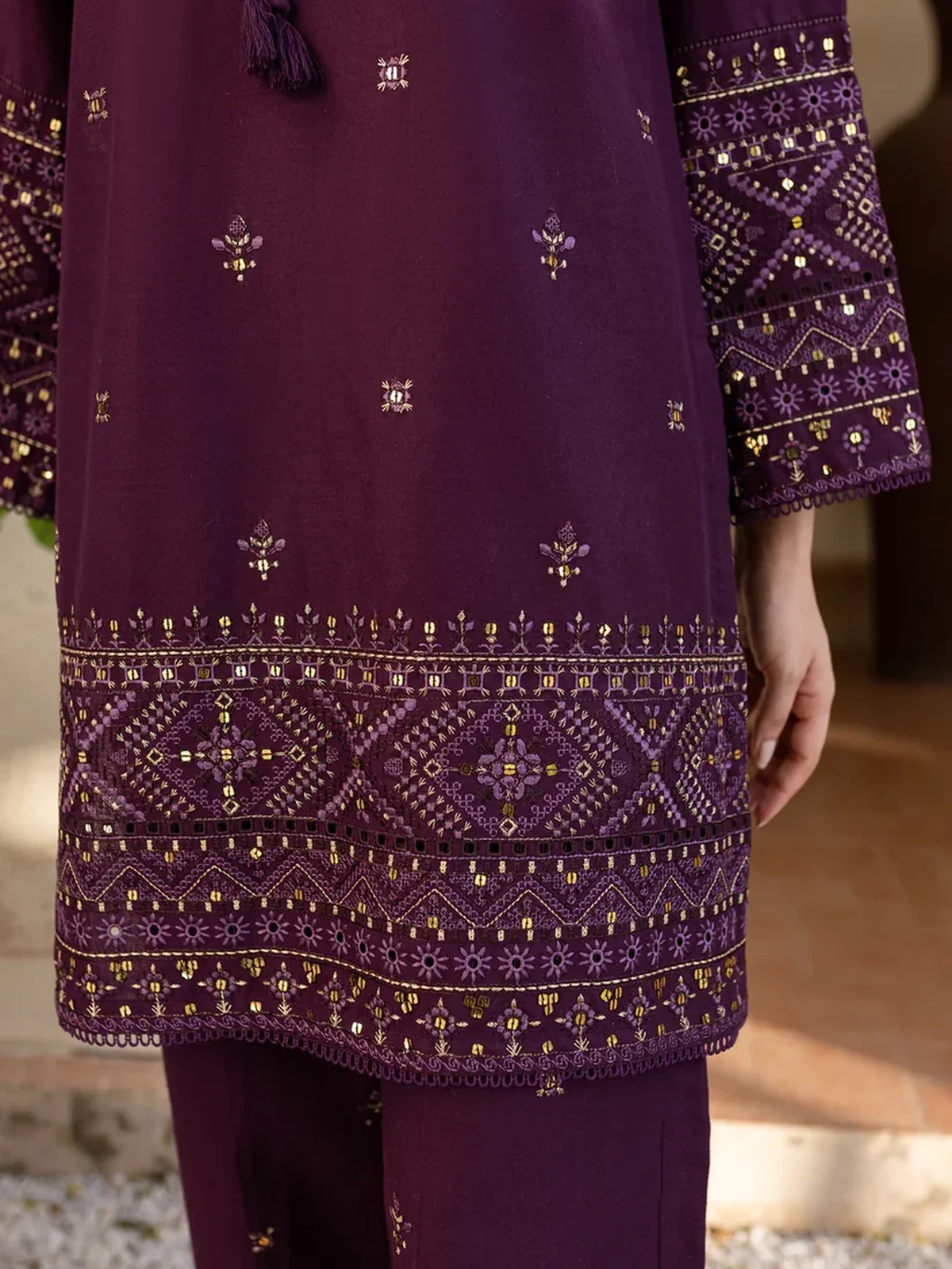 Premium Quality Lawn 2 Piece Embroidered Dress image 3