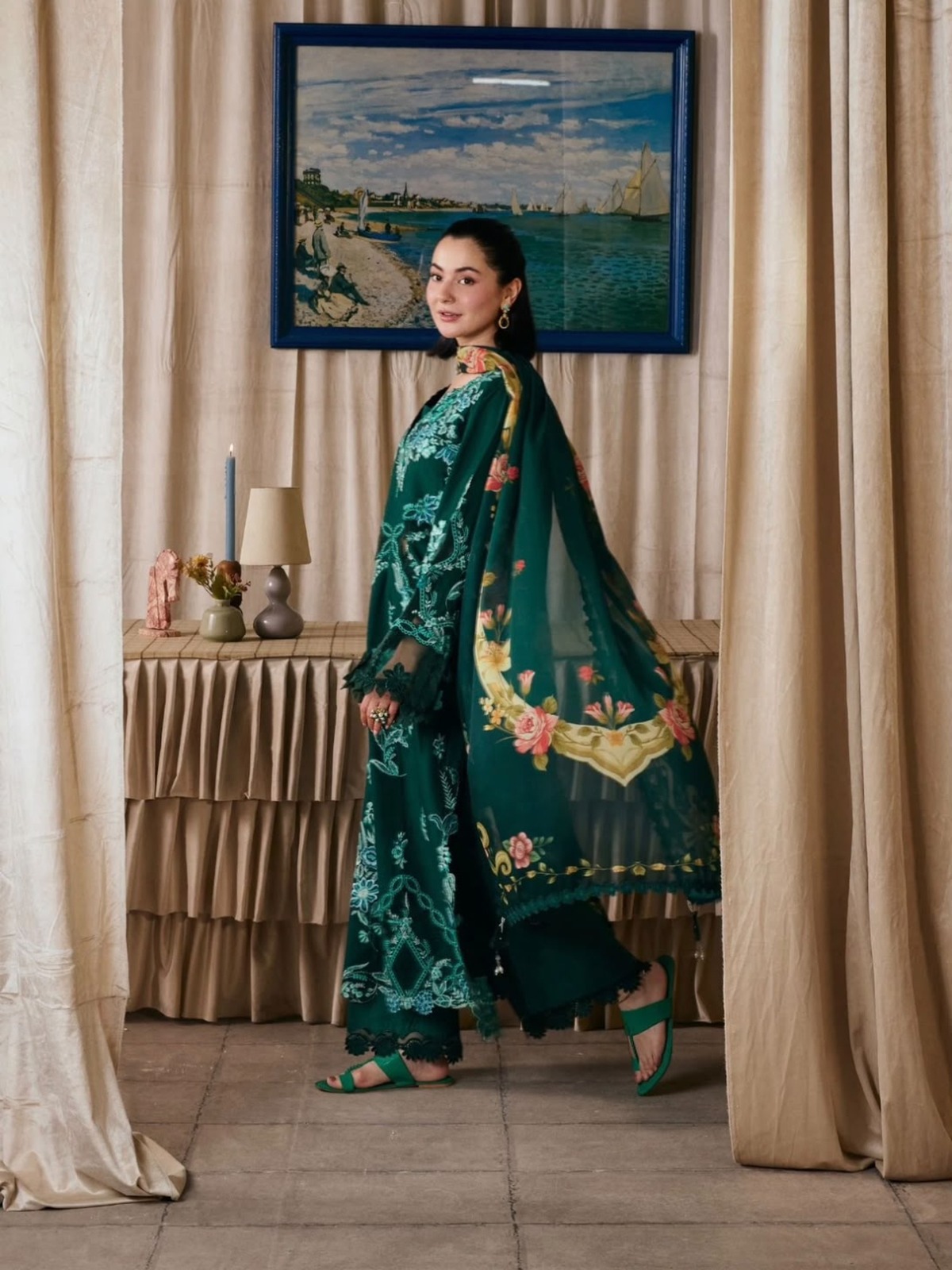 Winter Collection  Embroidered Dhanak image 2