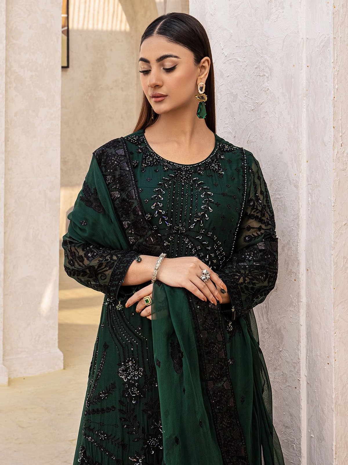 Lulusar Swiss Lawn Digital Printed Kaftan Suit image 5