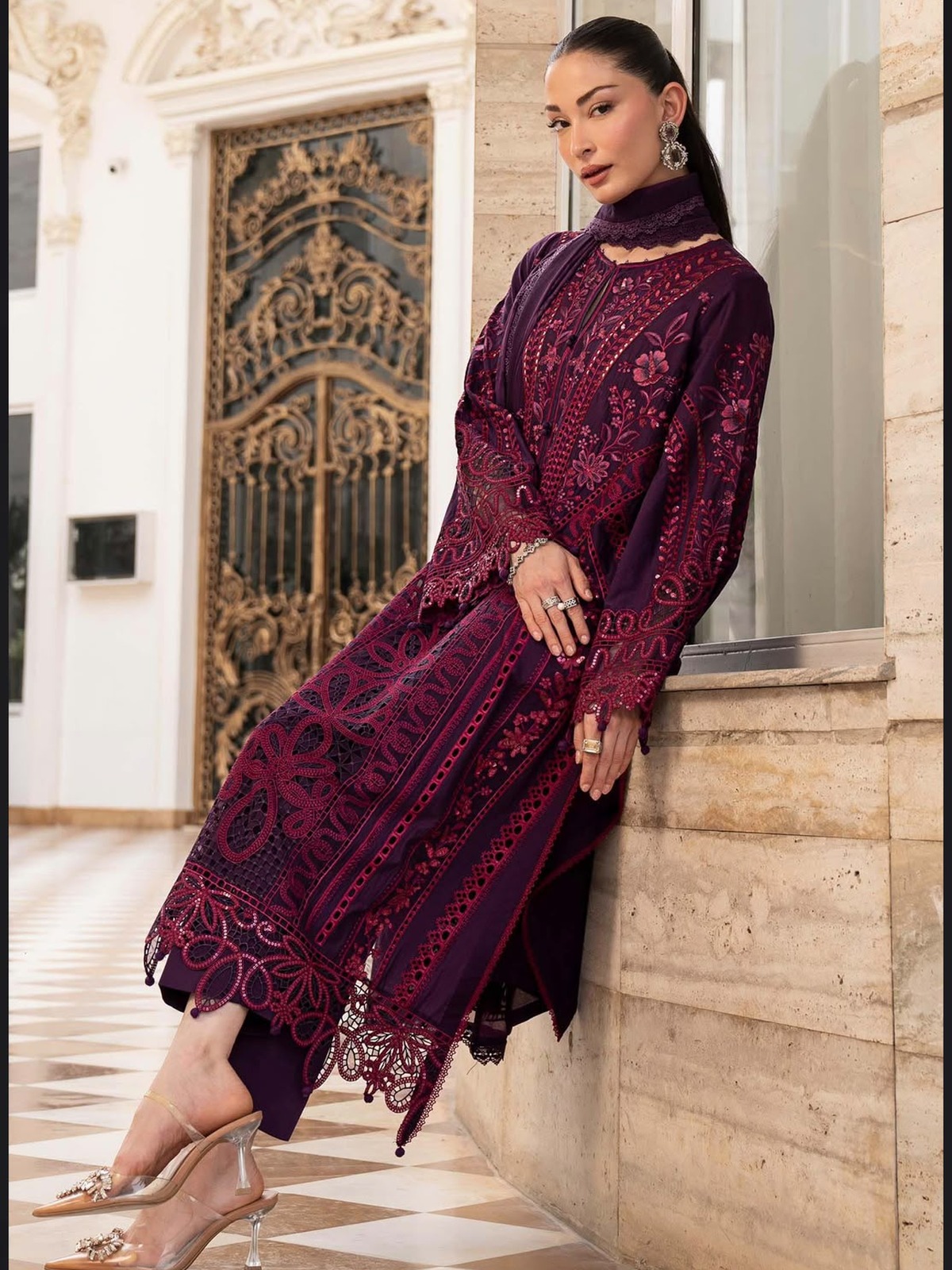 Winter Heavy Embroidered Airjet Dhanak image 3