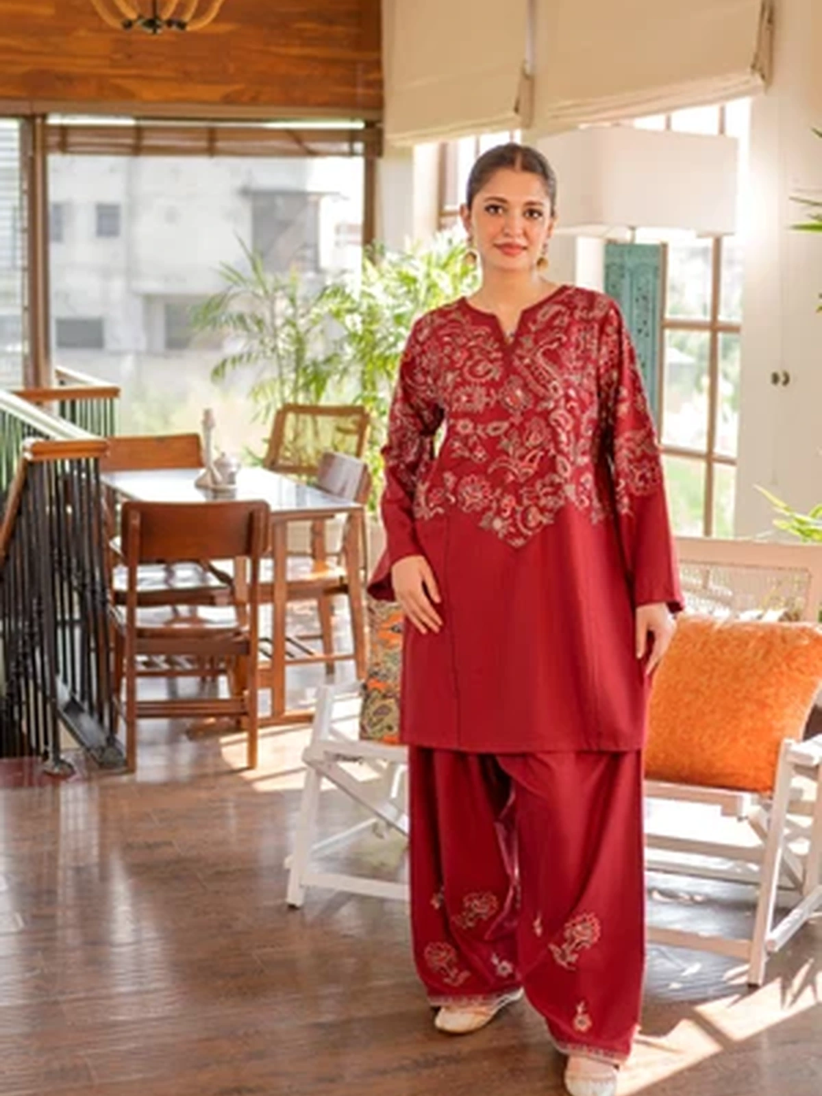 Premium Quality Lawn 2 Piece Embroidered Dress image 3