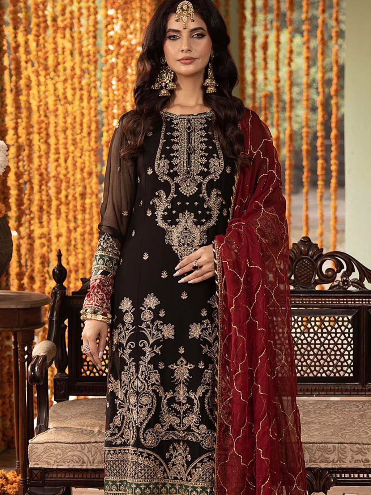 Asim Jofa Rang-E-Mehfil Heavy Adda Work Chiffon