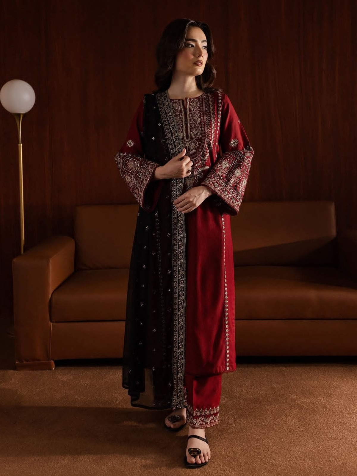 Batik Winter Luxury Sequence Embroidered