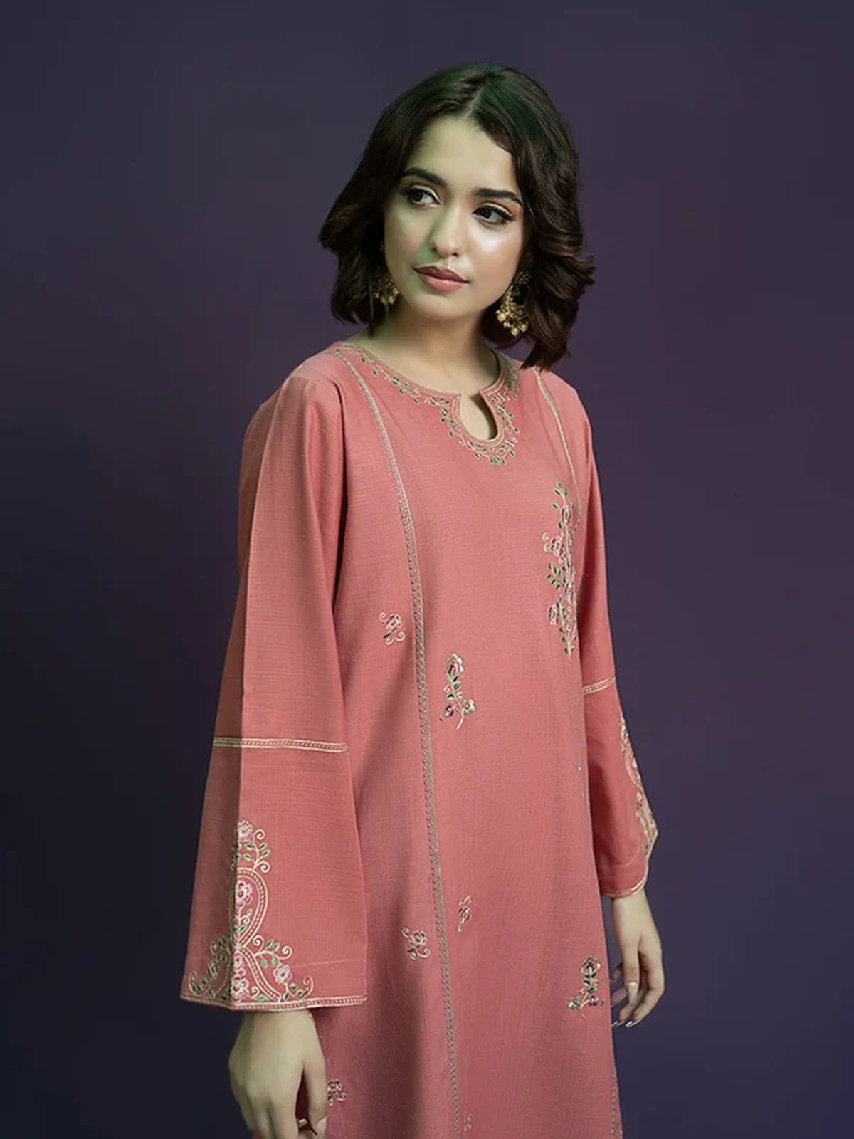 Premium Quality Lawn 2 Piece Embroidered Dress image 2