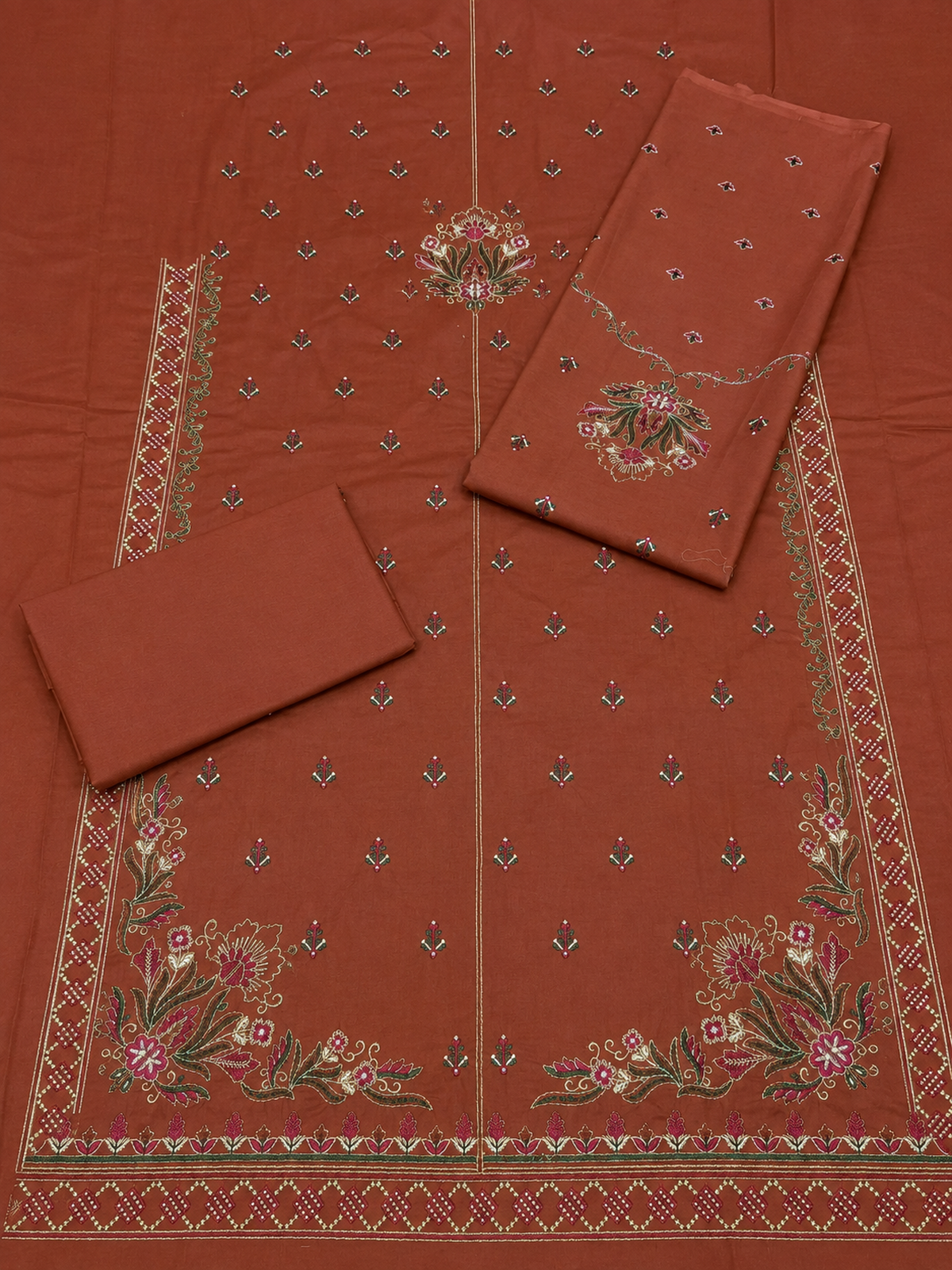 Rust Bloom Embroidered image 2
