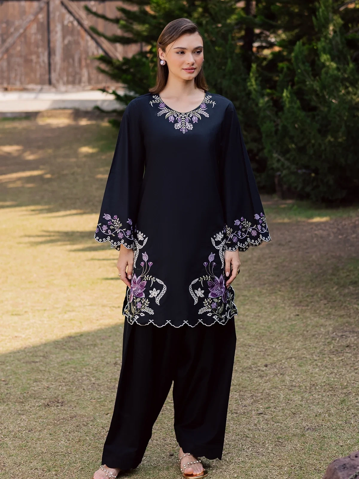 Premium Quality Lawn 2 Piece Embroidered Dress
