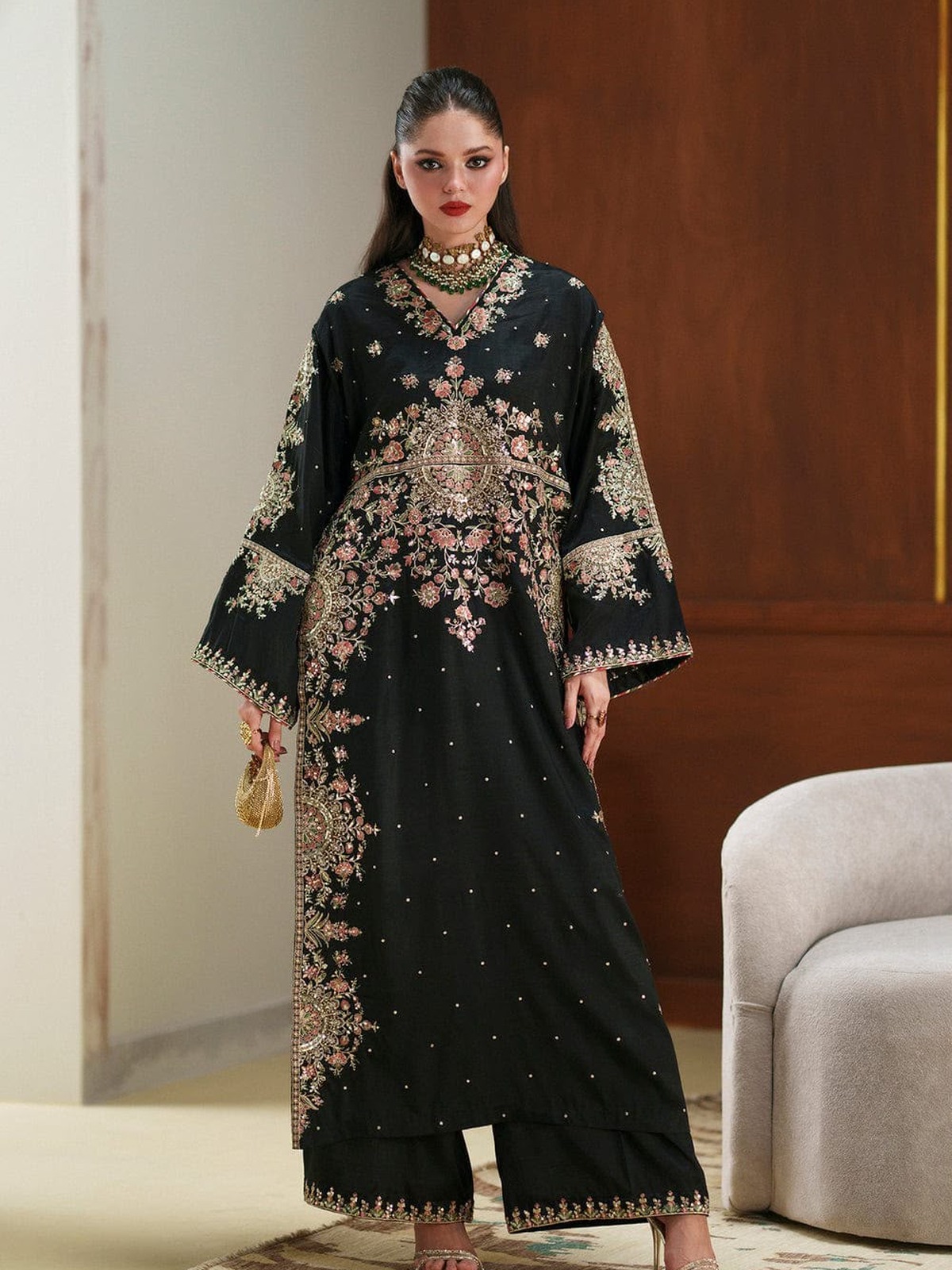 ETHNIC LUXURY Most Hit EMBROIDERED NET SUIT 2026
