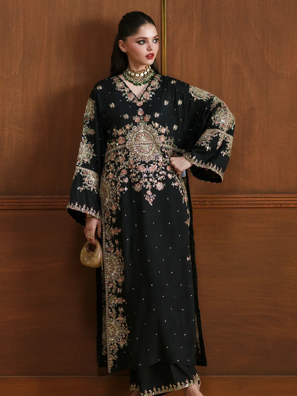 ETHNIC LUXURY Most Hit EMBROIDERED NET SUIT 2026 image 4