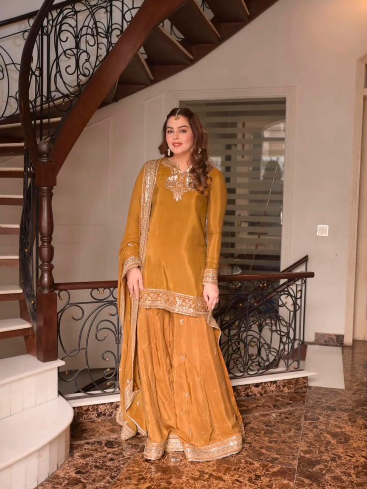 Hit Article Heavy Embroidered Chiffon Suit with Embroidered Gharara