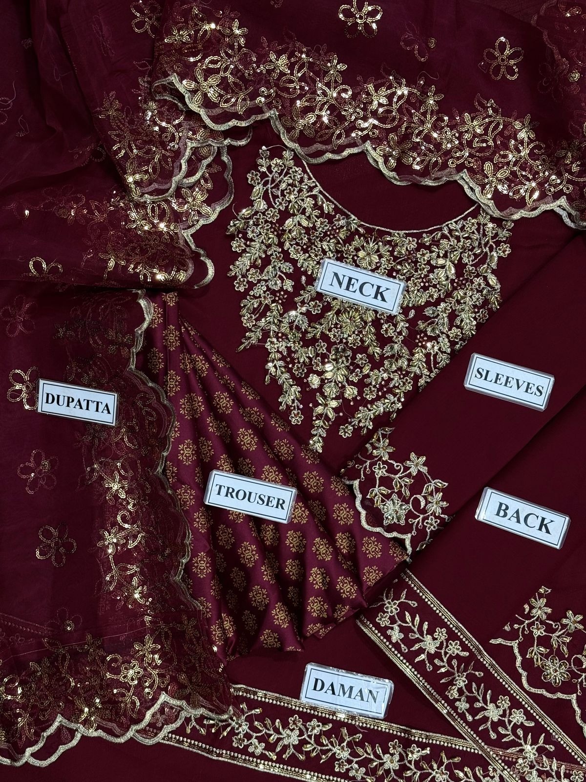 IZNIK | Chiffon Suit | Sequin & Adda Work image 4