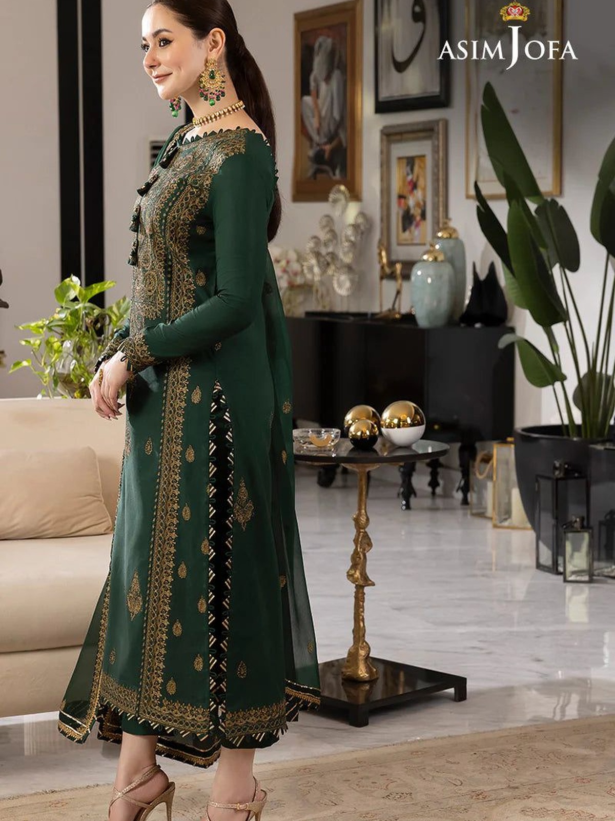 Asim Jofa Rang-e-Noor Embroidered Chiffon Suit image 3
