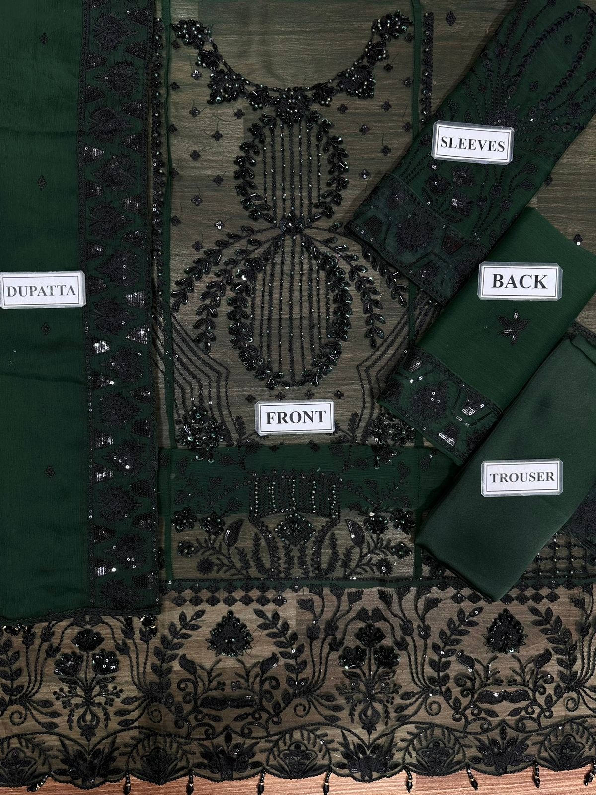 Zebtan Luxury Embroidered Chiffon Suit image 4