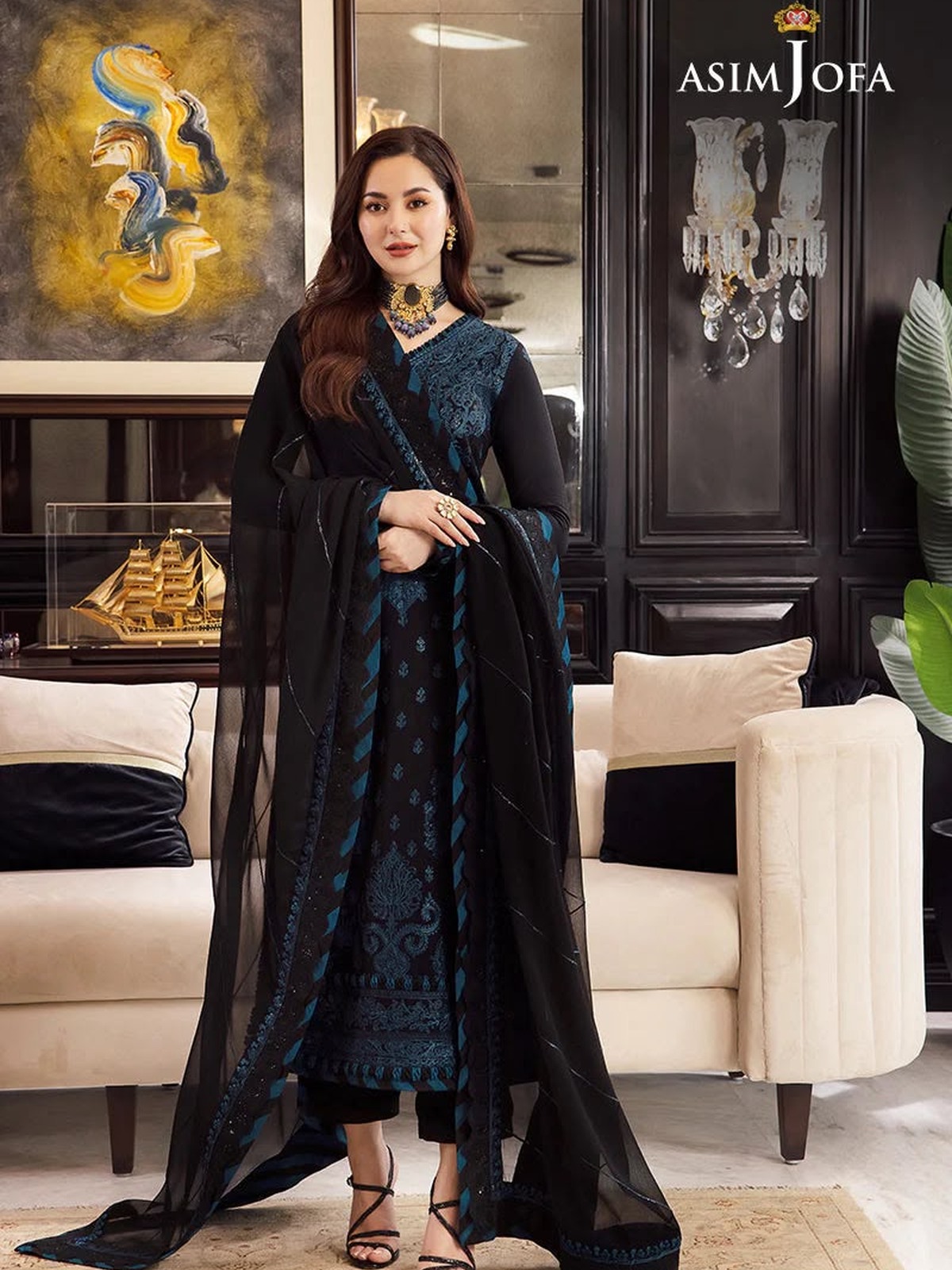 Asim Jofa Winter Luxury Sequence Embroidered