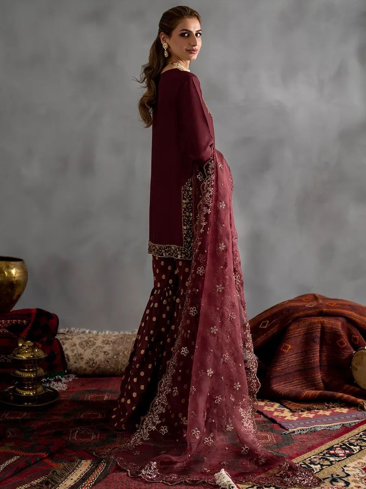 IZNIK | Chiffon Suit | Sequin & Adda Work image 2