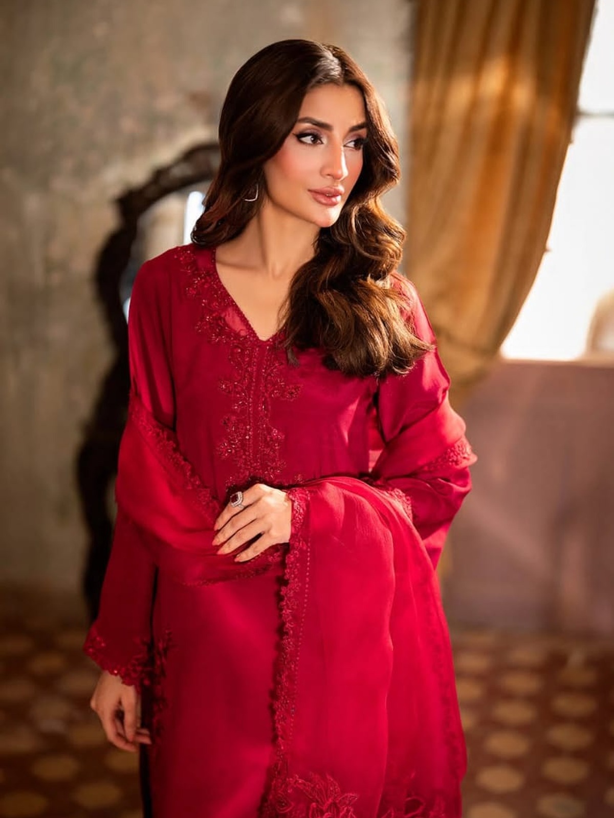 Azure Luxury Collection Heavy Embroidered Chiffon image 2