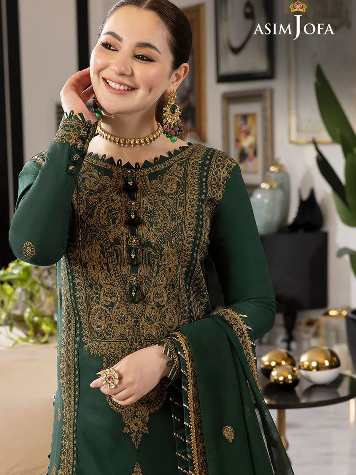 Asim Jofa Rang-e-Noor Embroidered Chiffon Suit image 2