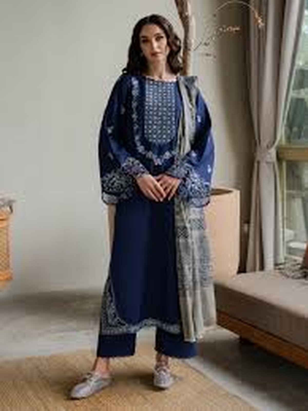 Premium Quality Lawn 2 Piece Embroidered Dress