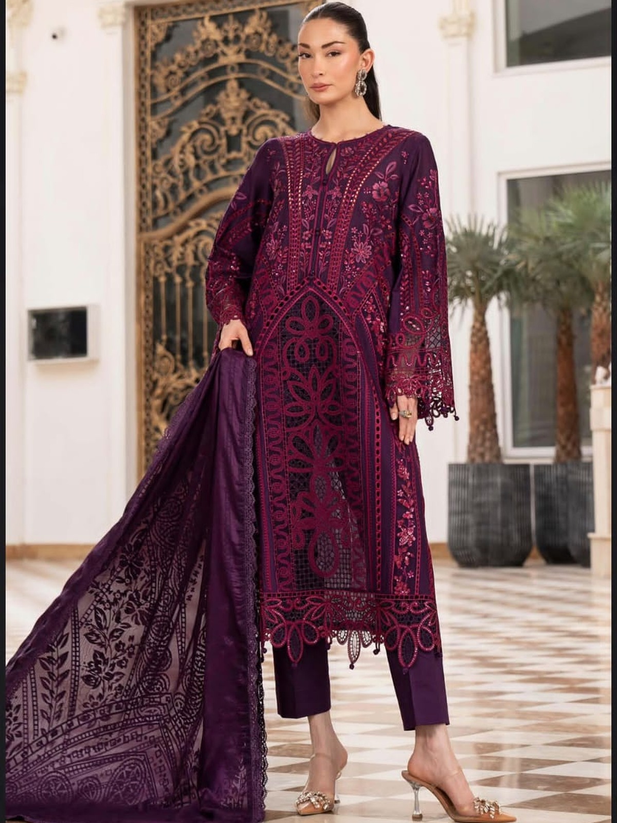 Winter Heavy Embroidered Airjet Dhanak
