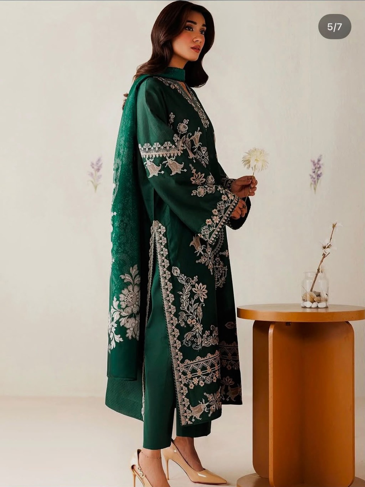 Baroque Winter Casual Collection Heavy Embroidered image 2
