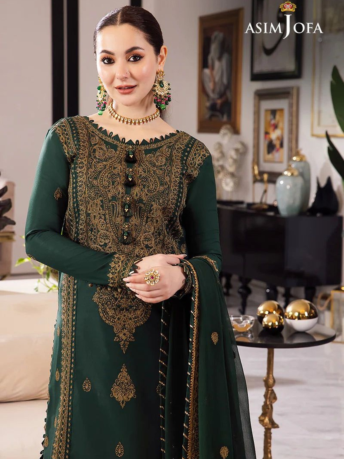 Asim Jofa Rang-e-Noor Embroidered Chiffon Suit image 4