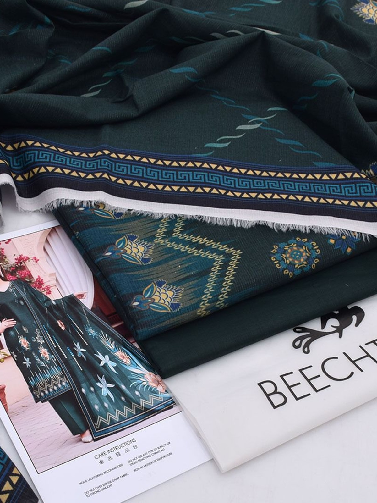 Beechtree Digital Printed Chamki Lawn Suit | 3 Piece Unstitched image 2