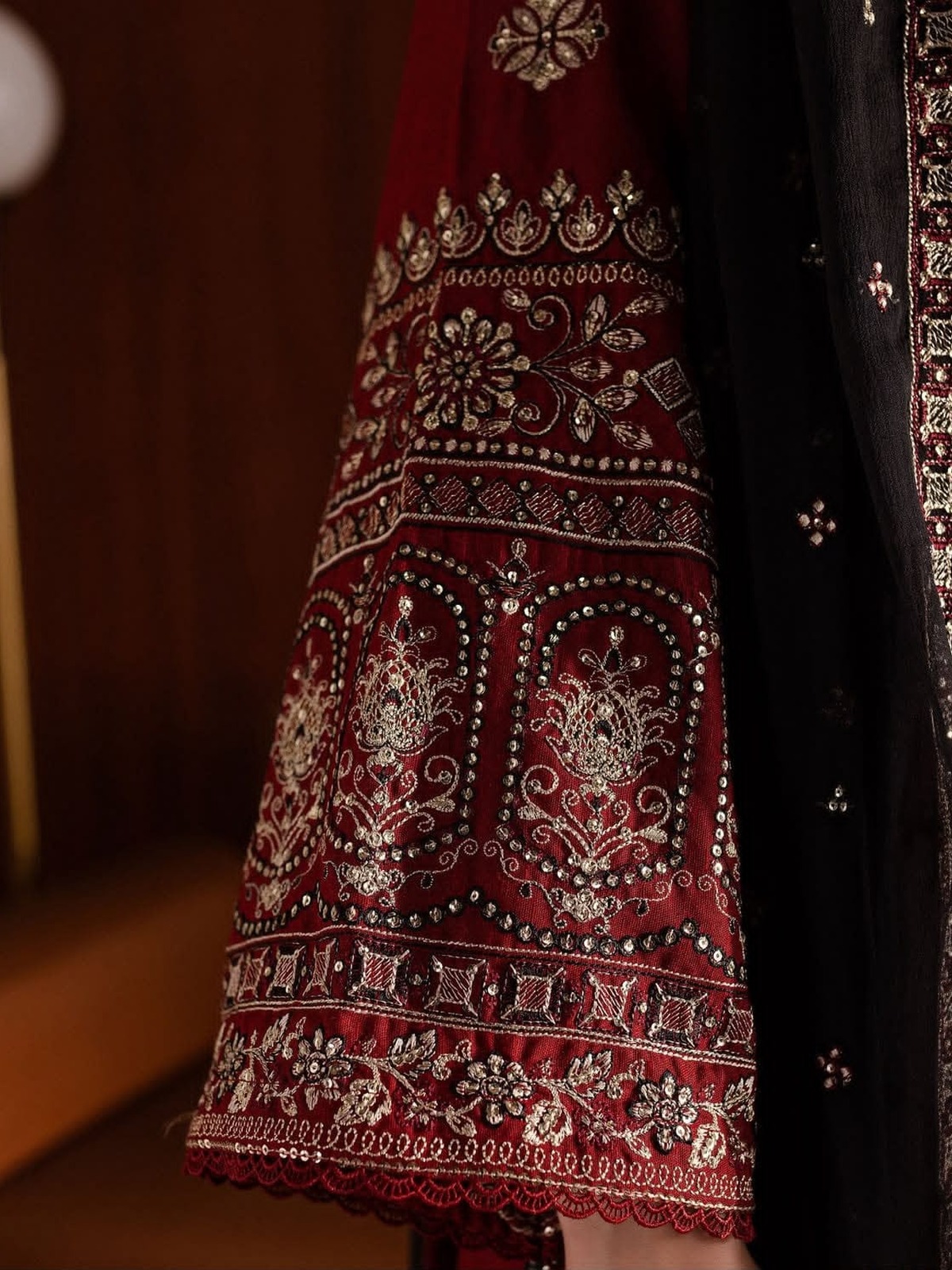 Batik Winter Luxury Sequence Embroidered image 3