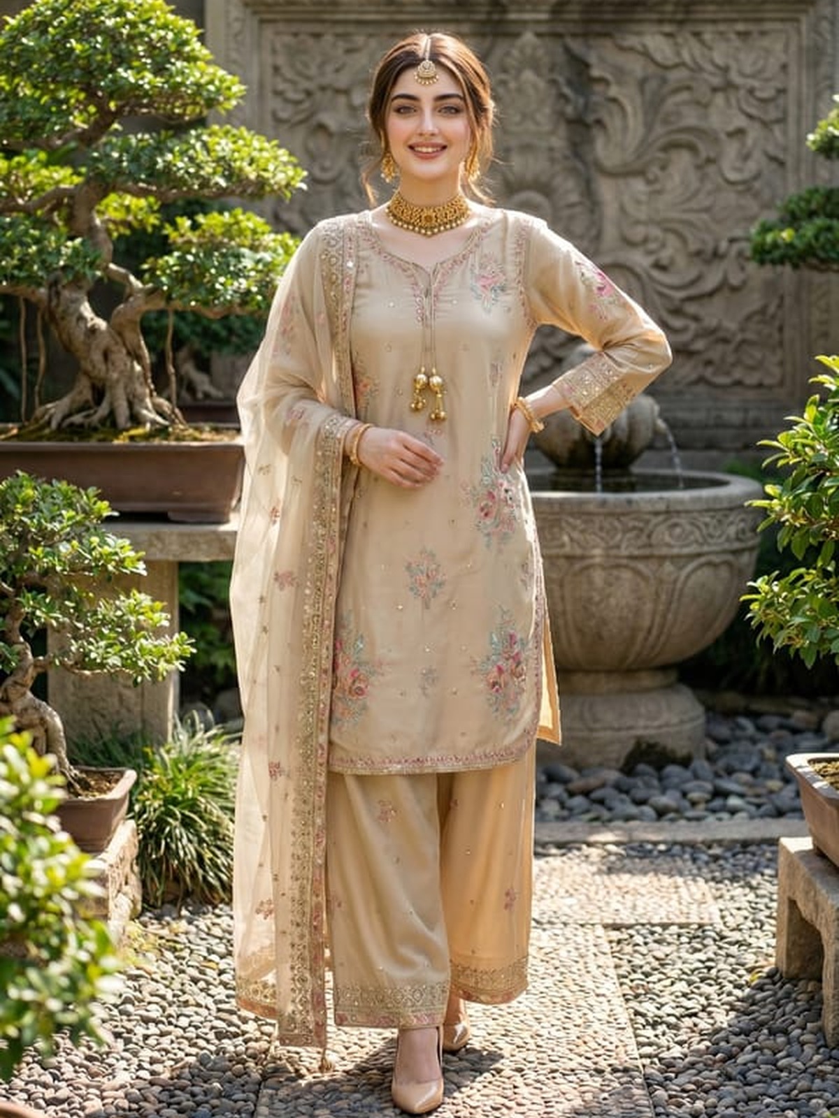 Lawn 2 Piece Embroidered Dress
